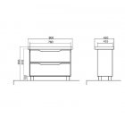 Тумба с умывальником Аква Родос Венеция 80