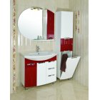 Шкафчик с зеркалом Аква Родос Премиум 95 см (крас)
