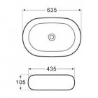 Овальная раковина Melana LT-3075