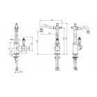Смеситель для раковины Boheme Brillante Ripresa 342 высокий