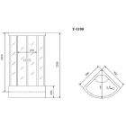 Душевая кабина Timo Standart Т-6690 Silver Fabric