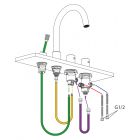 Смеситель для ванны врезной с термостатом Timo Saona 2330/18Y черное золото