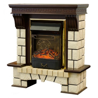 Камин для дома и дачи Real Flame Stone с очагом Fobos/Majestic - купить по специальной цене в интернет-магазине "Уют в доме"