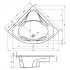 Угловая акриловая ванна Riho Neo 150