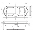 Прямоугольная акриловая ванна Riho Montreal 180