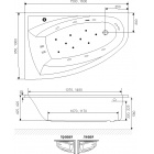 Асимметричная акриловая ванна EXCELLENT Aquaria Comfort 160x100 см (левая)