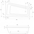 Асимметричная акриловая ванна EXCELLENT Ava Comfort 150x80 см (левая)
