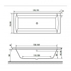 Встраиваемая акриловая ванна EXCELLENT Crown 180x80 см
