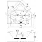 Угловая ванна с сидением EXCELLENT Konsul 150x150 см