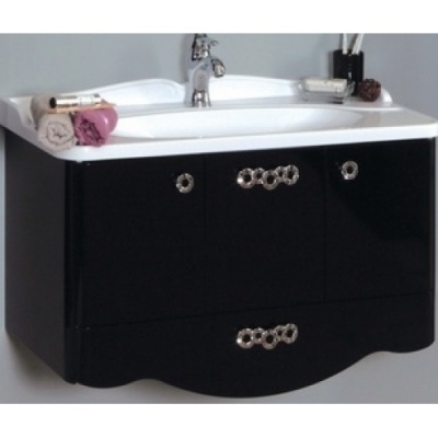 Тумба с раковиной Акватон Венеция 90 с раковиной (черный глянец) - купить по специальной цене в интернет-магазине "Уют в доме"