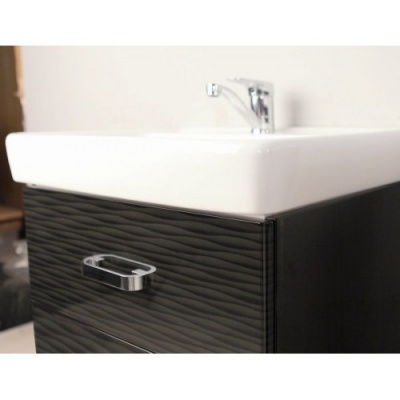 Тумба с раковиной Акватон Мадрид 100 М с раковиной (рифт черный) - купить по специальной цене в интернет-магазине "Уют в доме"