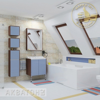 Тумба с раковиной Акватон Фабиа 65 (голубой/ясень) с раковиной - купить по специальной цене в интернет-магазине "Уют в доме"
