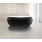 Овальная акриловая ванна BelBagno BB18-NERO/BIA