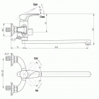 Смеситель  для ванны Triton Римини 14707A-D115