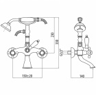 Смеситель для ванны Gattoni Vivaldi 1200112V0.GR бронза