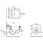 Унитаз подвесной Ceramica Althea OCEANO, белый