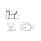 Биде напольное Ceramica Althea ROSE 24040bi*1