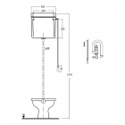 Механизм слива с держателем ручки Ceramica Althea ROYAL, бронза