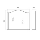 Зеркало Аква Родос Арт Деко 100 айвори со светильниками