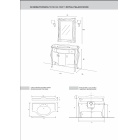 Тумба с раковиной Cezares ROYAL PALACE Rosso Anticato