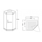 Душевая кабина LanMeng LM-857 R красная