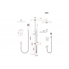 Душевой комплект скрытого монтажа Bennberg 140111 BRONZE