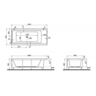 Прямоугольная акриловая ванна Vitra 4Life 200x90
