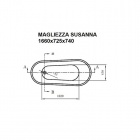 Акриловая ванна с высокой спинкой Magliezza Susanna