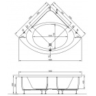 Ванна Vitra Neon угловая 140х140