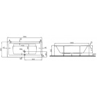    Vitra Neon 180x80 Aqua Soft Easy Chrome  