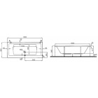    Vitra Neon 180x80 A.S.Easy Chrome  