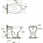 Унитаз напольный (чаша) Azzurra Jubilaeum JUB110/P bi