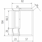 Зеркало в раме со шкафчиком Eban Arianna/Federica/Eleonora, 82х104, noce
