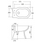 Биде напольное Cezares Royal Palace CZR-804