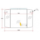 Зеркальный шкаф Pelipal Cassca 100х67х17 Comfort N, белый глянец