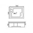 Двойная ванна с пневматическим управлением Gemy G9052-II B