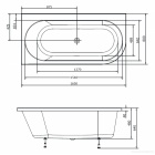 Прямоугольная акриловая ванна Alpen Astra 165x80 L