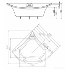 Угловая акриловая ванна Alpen BERMUDA 155x155