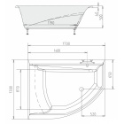 Асимметричная акриловая ванна Alpen TANDEM 170x130 L