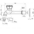 Сливной кран длинный (насадка-расекатель) Bronze de Luxe 21594/1