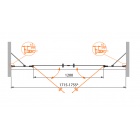 Душевая дверь Cezares ROYAL PALACE-B-22-180-C-G золото