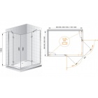 Душевой уголок Cezares BERGAMO-A-2-90-C-Cr хром