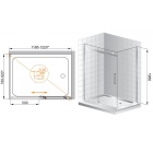 Душевой уголок Cezares STYLUS-AH-1-120/80-C-Cr-L