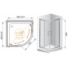 Душевой уголок Cezares PORTA-R-2-90-C-Cr