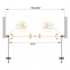 Душевая дверь Cezares ECO-B-2-80-C-Cr