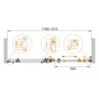 Душевая дверь Cezares STYLUS-M-BF-1-120-C-Cr