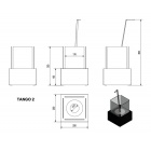 Набор биокамина с биотопливом и зажигалкой Kratki TANGO 2 белый