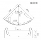 Ванна с панорамным стеклом Gemy G9080