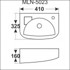 Фигурный умывальник Melana 5023