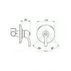 Встраиваемый смеситель для душа Magliezza 50135-do